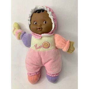 JC Toys Lil Hugs Baby Doll Rattle Soft Body Vinyl Face My First Baby Doll Lovey